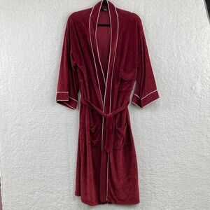 Rabhor Mens Grandpacore Robe / Loungewear, Smoking Jacket OS Burgundy.